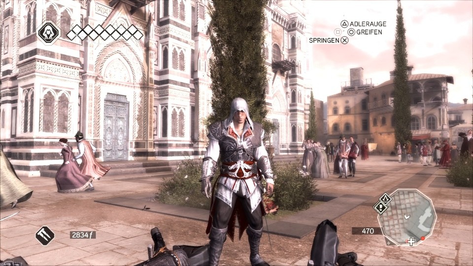 Assassin's Creed 2: Es ist bewundernswert, mit wieviel Liebe zum Detail die Entwickler bei der Gestaltung der historischen Gebäude zu Werke gegangen sind.