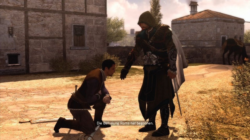 Ezio hat einen neuen Schüler gefunden, den er über ein Menü auf Missionen ins Ausland schicken kann. [PS3]