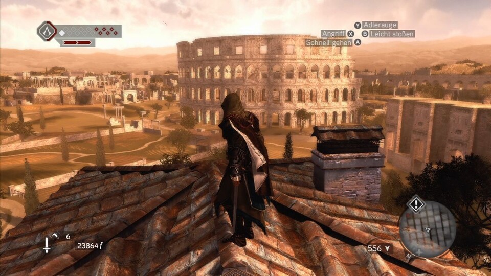 Rom wäre kein Unbekannter für das Franchise. Ezio turnte bereits durch die Ruinen des Colloseums.