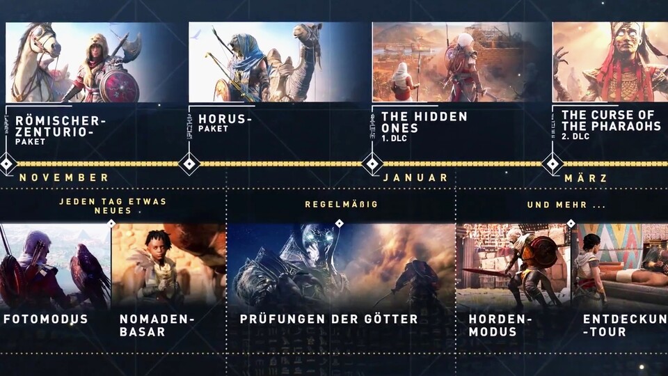 Assassins Creed: Origins - Trailer zeigt die Season-Pass-Inhalte