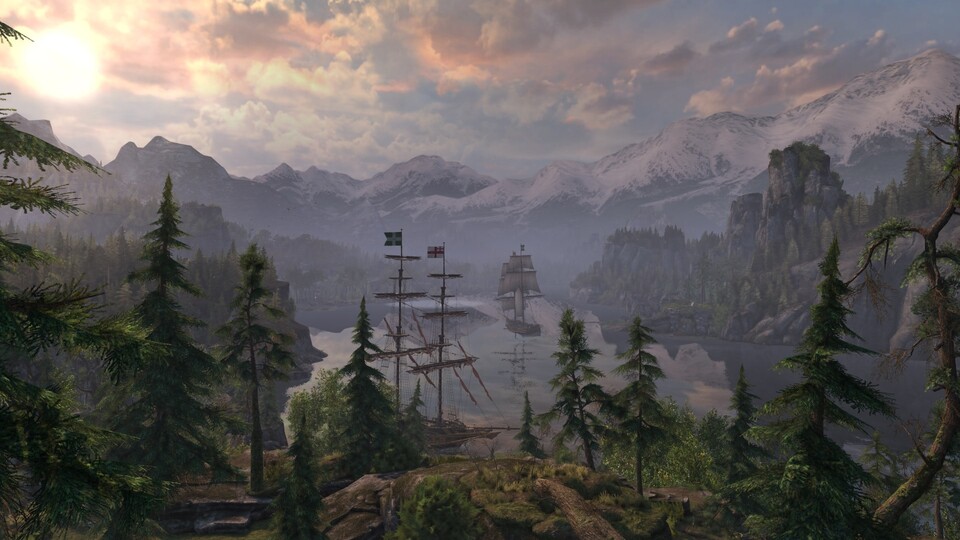 Die Spielwelt von Assassins Creed Rogue kann sich auch heute noch sehen lassen.