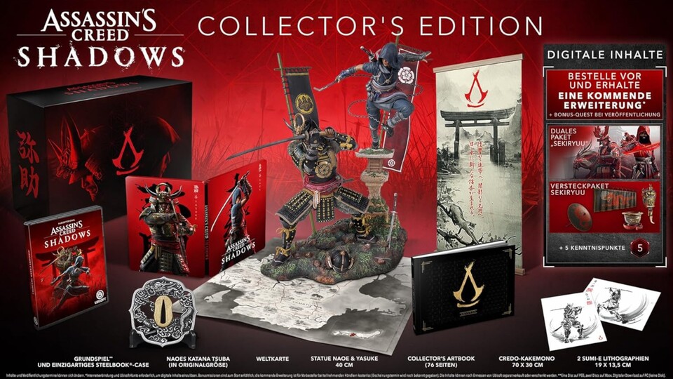 Die Statue ist sicherlich das spektakulärste Extra der Assassins Creed Collectors Edition, sie hat aber noch sehr viel mehr zu bieten.