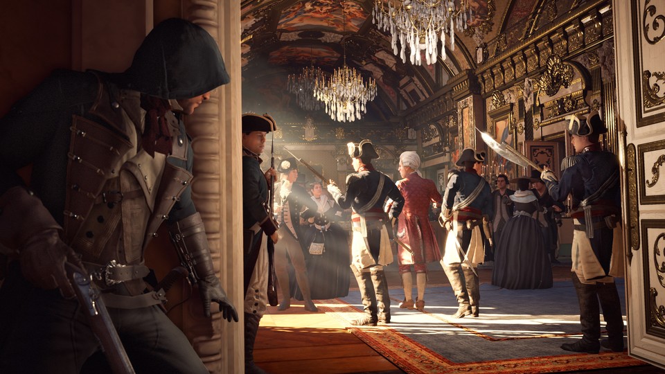 Erstmals in der Assassin's Creed-Serie gibt es viele ausgestaltete Innenräume, die ohne Ladezeiten betretbar sind.
