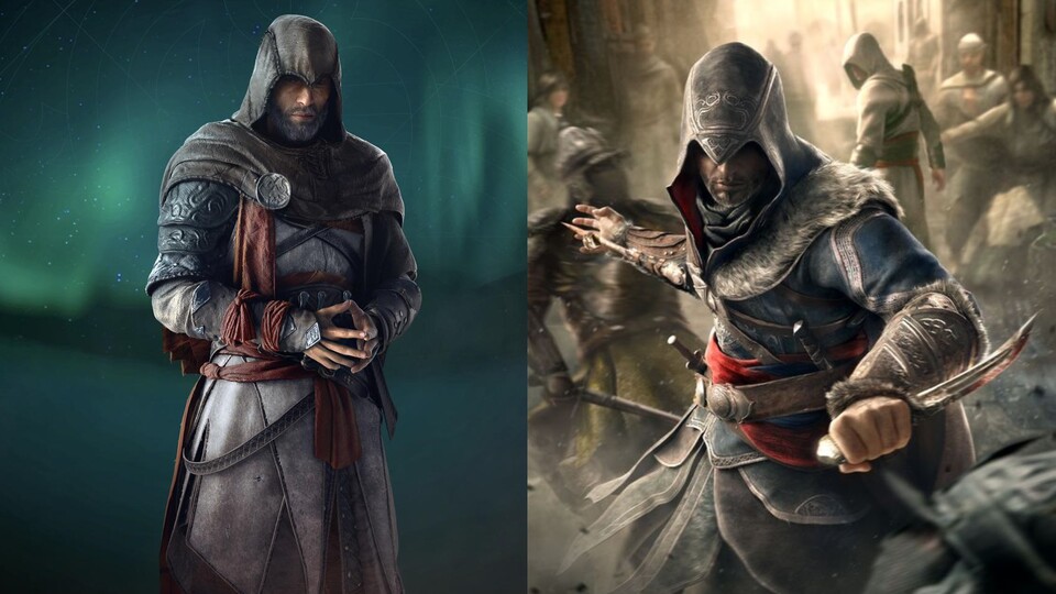 Basim (links) und Ezio (rechts) sehen sich durchaus ähnlich.