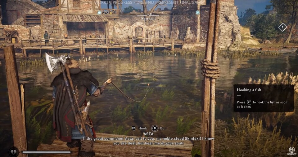 Fischen ist in Assassin's Creed Valhalla eine gute Möglichkeit, um an Nahrung zu kommen.