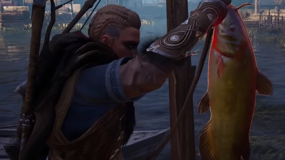 In Assassins's Creed Valhalla könnt ihr angeln.