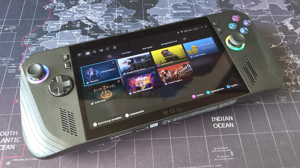 Mit dem Asus ROG Ally X habt ihr Zugriff auf die üblichen PC-Plattformen wie Steam, GOG oder den Xbox Game Pass für PC.
