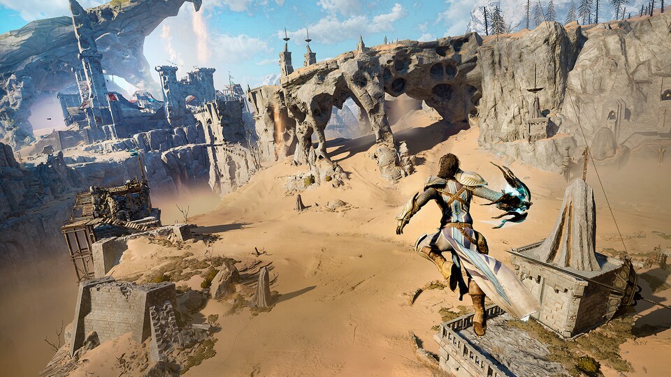 Landschaftlich ist Atlas Fallen wirklich beeindruckend, aber auch spielerisch macht das Action-Rollenspiel einiges her.