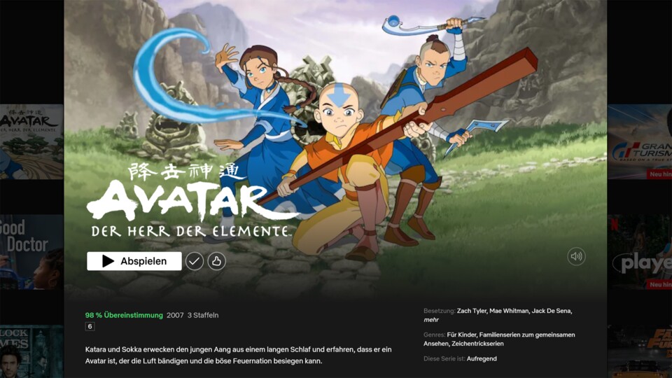 Avatar auf Netflix