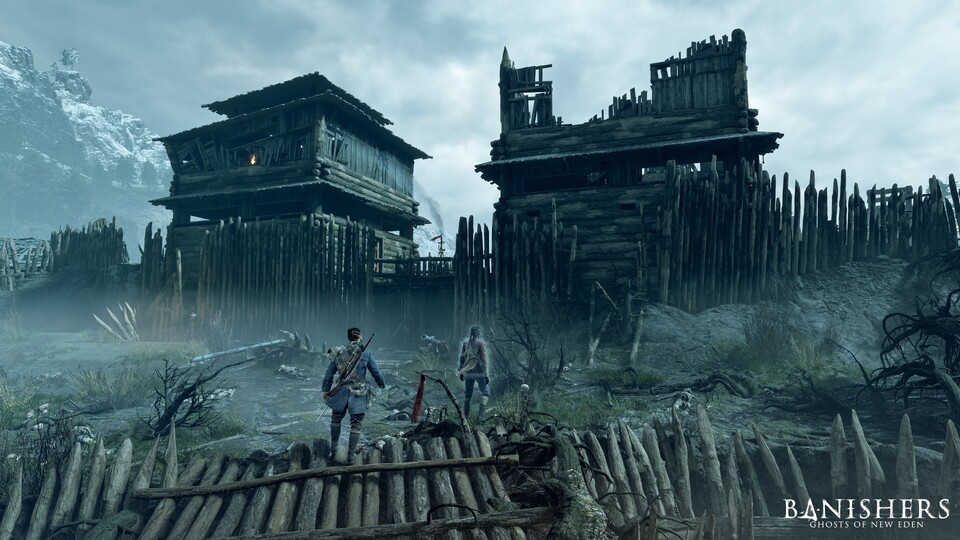 Die Spielwelt von Banishers: Ghosts of New Eden bietet eine packende Grusel-Atmosphäre, sehr lebendig ist sie allerdings nicht.