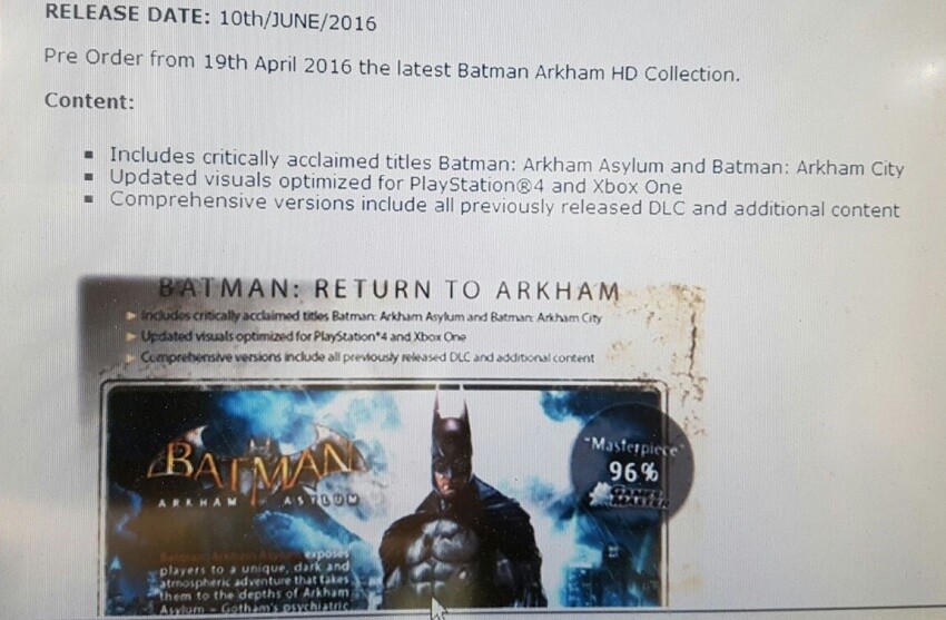 Batman Arkham HD Collection bringt angeblich Batman: Arkham City und Batman: Arkham Asyum auf die aktuelle Konsolengeneration.