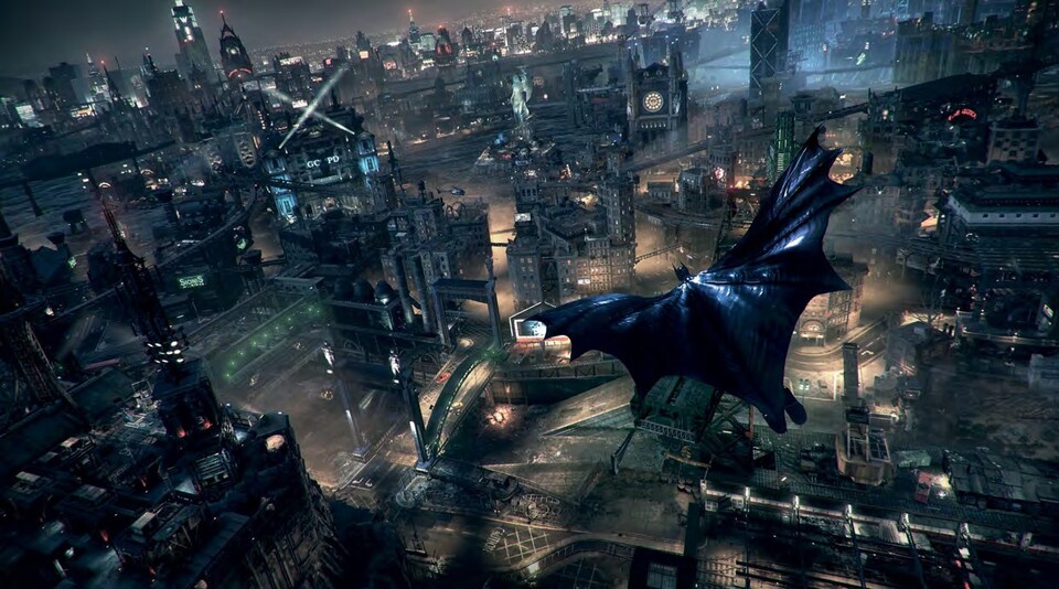 Das düstere Gotham ist natürlich erneut der Schauplatz für Batman: Arkham Knight.
