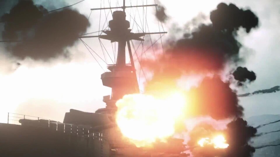 Im ersten Trailer zu Battlefield 1 gibt ein Schlachtschiff schon mal einen Vorgeschmack von seiner Feuerkraft. 