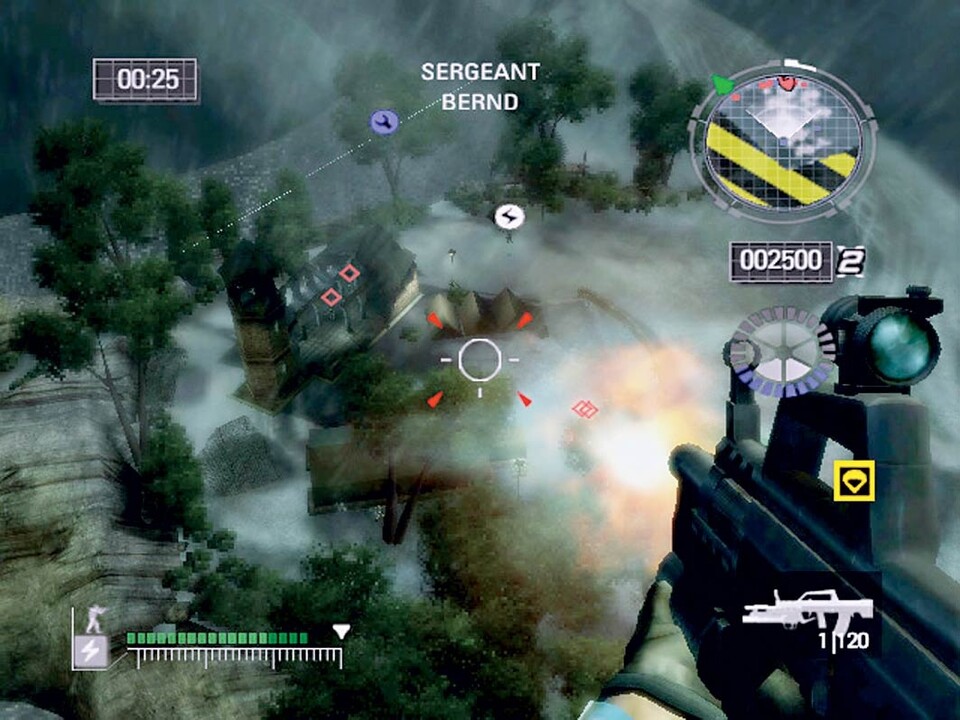 Die meisten Missionen beginnen mit einem Fallschirmsprung. Denkt aber nicht, dass ihr in der Luft vor ersten Schüssen verschont bleibt! Screen: Xbox