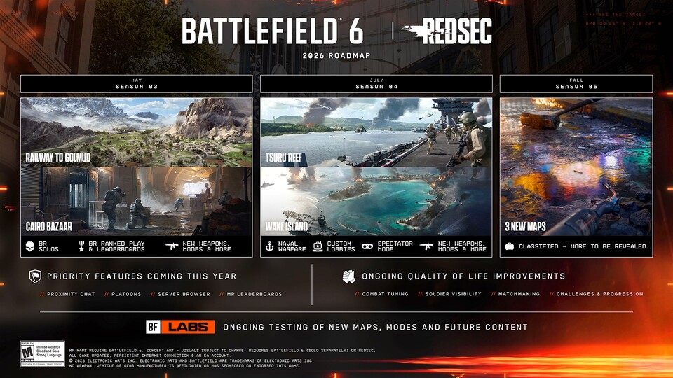 Die wichtigsten Inhalte der kommenden Seasons in der Übersicht.