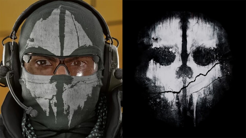 Links die Objective Ace-Maske, rechts das CoD: Ghosts-Artwork. (Bildquelle: insider-gaming.com)
