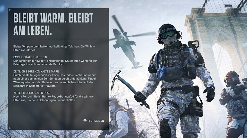Mit dieser Nachricht werdet ihr ab sofort in Battlefield 6 begrüßt.
