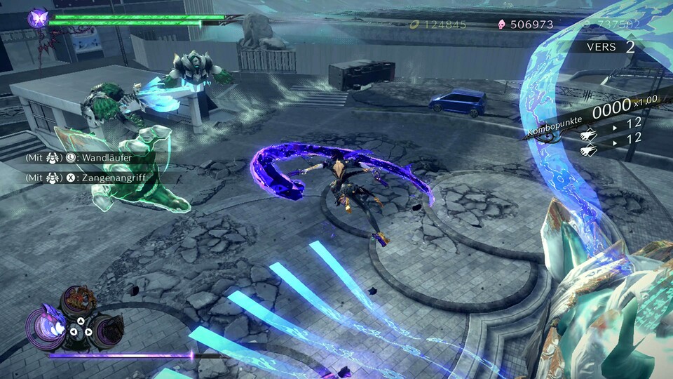 In Action-Spielen wie Bayonetta 3 löst ihr haufenweise Kombos aus, sowohl am Boden und in der Luft. Jede Millisekunde ist dabei entscheidend!
