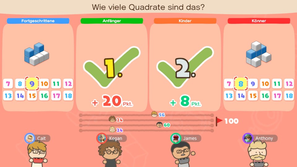 In Big Brain Academy stellt ihr euch entweder allein kniffligen Denkaufgaben oder tretet gegeneinander an.