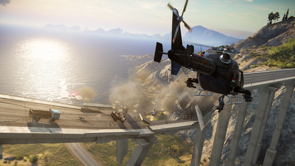 Die Welt von Just Cause 3 ist laut Angaben von Square Enix 1000 Quadratkilometer groß.