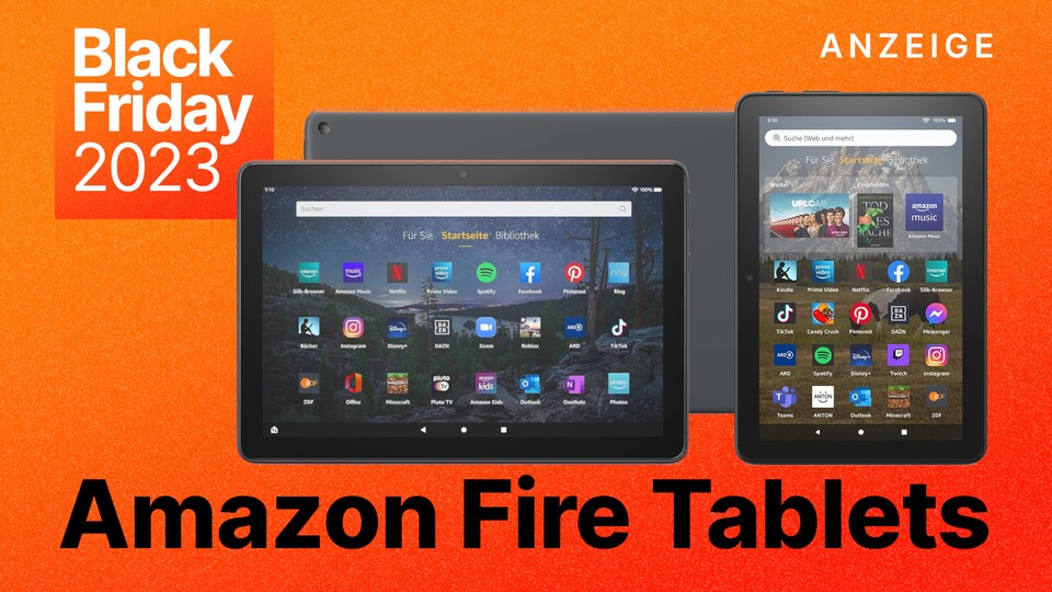 Schon jetzt gibt es einige Amazon Fire Tablets zum Schnäppchenpreis im Black Friday-Angebot.