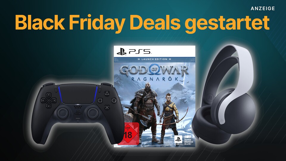 In den ersten Black Friday Angeboten bei MediaMarkt und Saturn bekommt ihr einige günstige Deals für PS5, unter anderem Bundles mit der God of War Ragnarök Launch Edition.