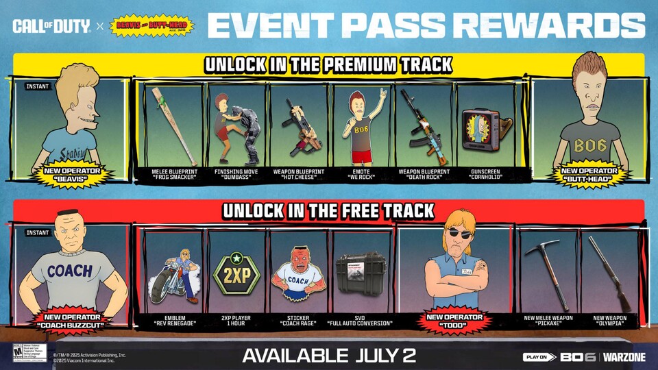 Die Event Pass-Belohnungen im Überblick.