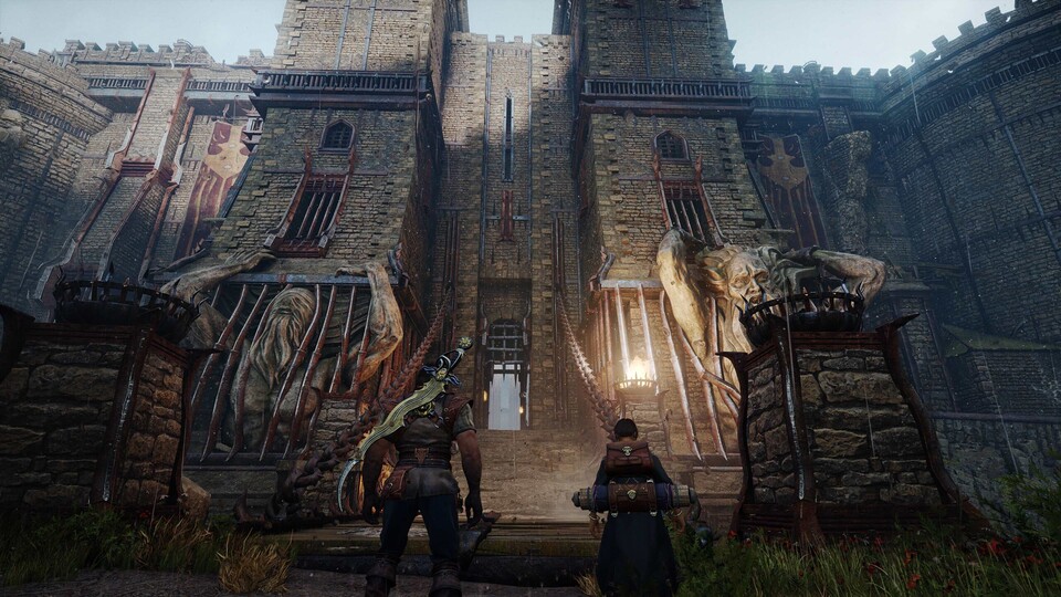 Die Spielwelt von Blades of Fire geizt nicht mit eindrucksvollen Bauwerken.