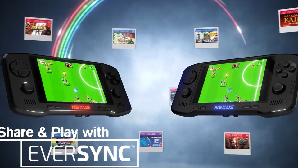 Mit Eversync könnt ihr mit einer anderen Person zusammenspielen, beide brauchen den Handheld, aber das Spiel wird nur einmal benötigt.