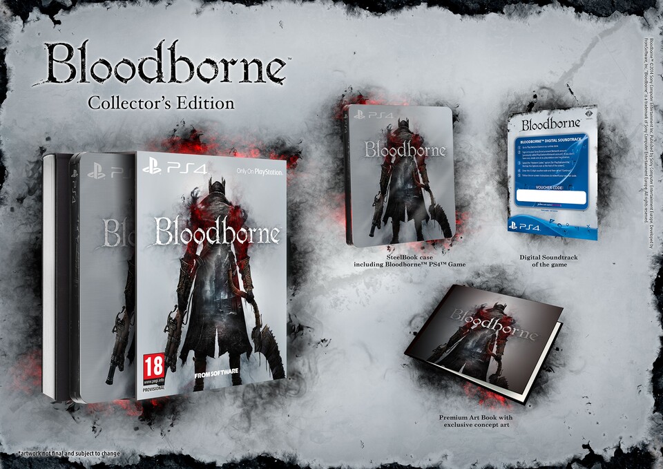 Die europäische Collector's-Edition von Bloodborne mit einigen Extras.
