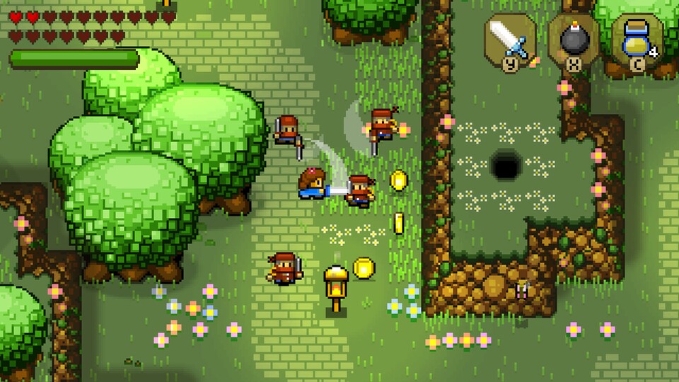 Blossom Tales ist ein Action-Adventure im Stil früher Zelda-Teile.