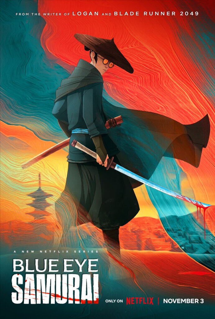 Mizu, der Hauptcharakter der Serie: Blue Eye Samurai. © Netflix