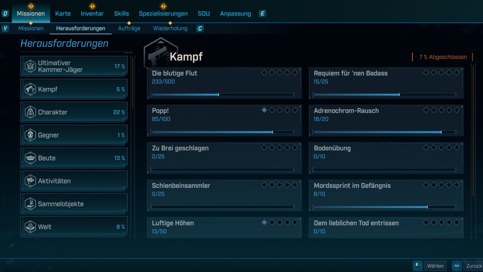 Herausforderungen gebe viele XP. Behaltet sie also im Hinterkopf, während ihr andere Farm-Methoden nutzt.