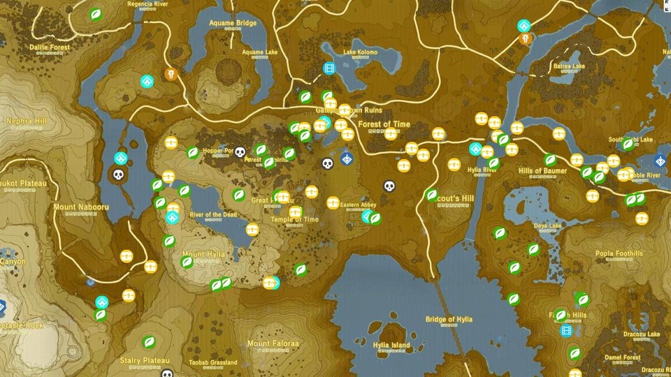 Zelda: Breath of the Wild - Interaktive Karte