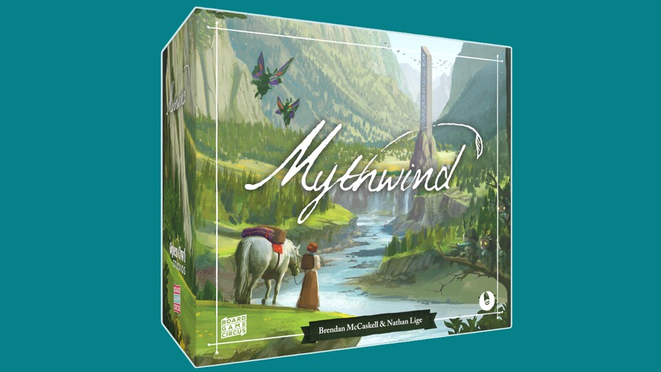 Mythwind kommt in einer dicken Box daher, die Spielmaterialmenge fällt üppig aus.