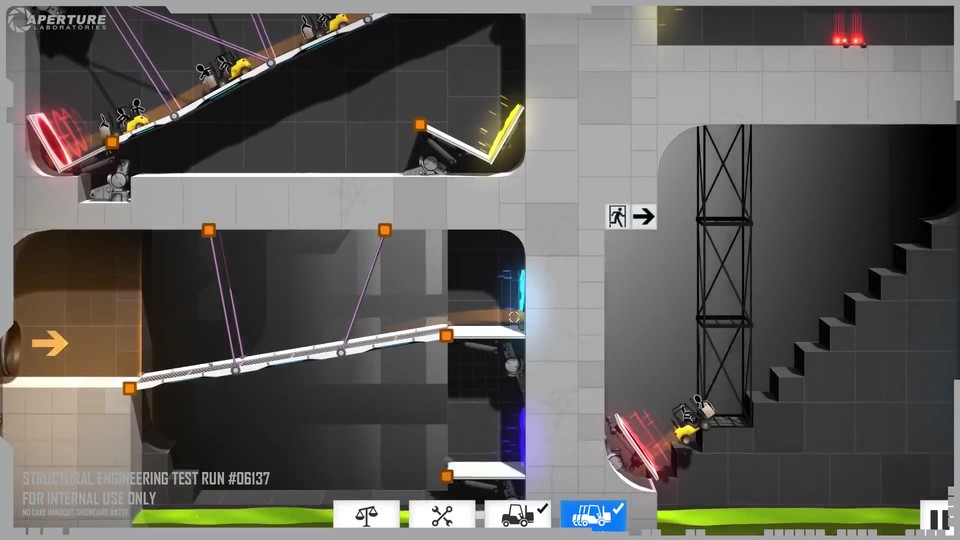 Bridge Constructor Portal - New release trailer shows off Portal-style gameplay