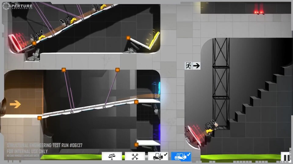 Bridge Constructor Portal - Neuer Trailer zum Release zeigt Gameplay im Portal-Stil