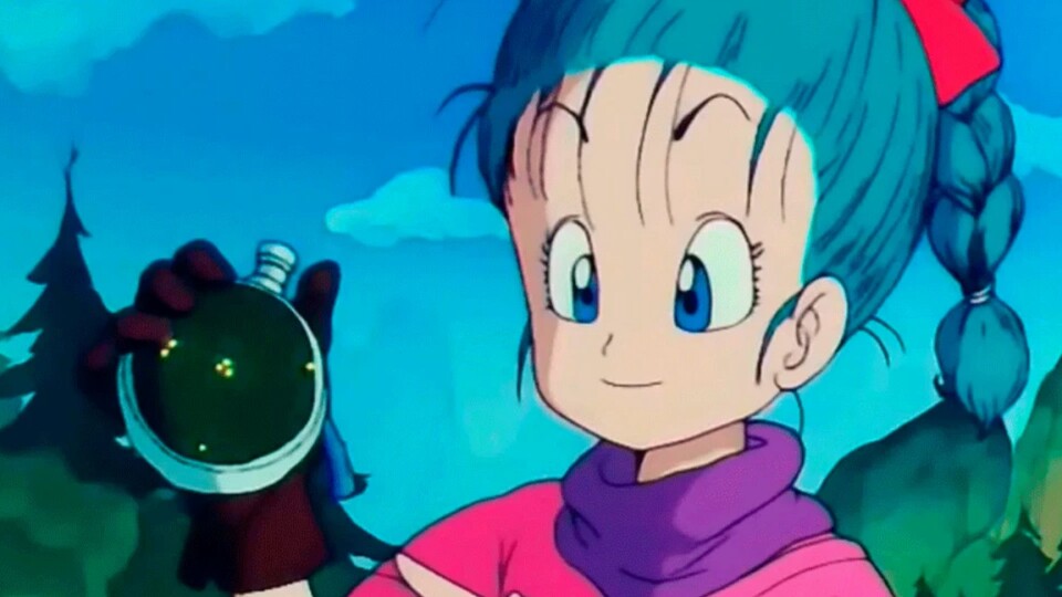Bulma hat durchgehend blaue Haare im Anime ist somit anders als im Manga. (Bild: © Toei Animation)