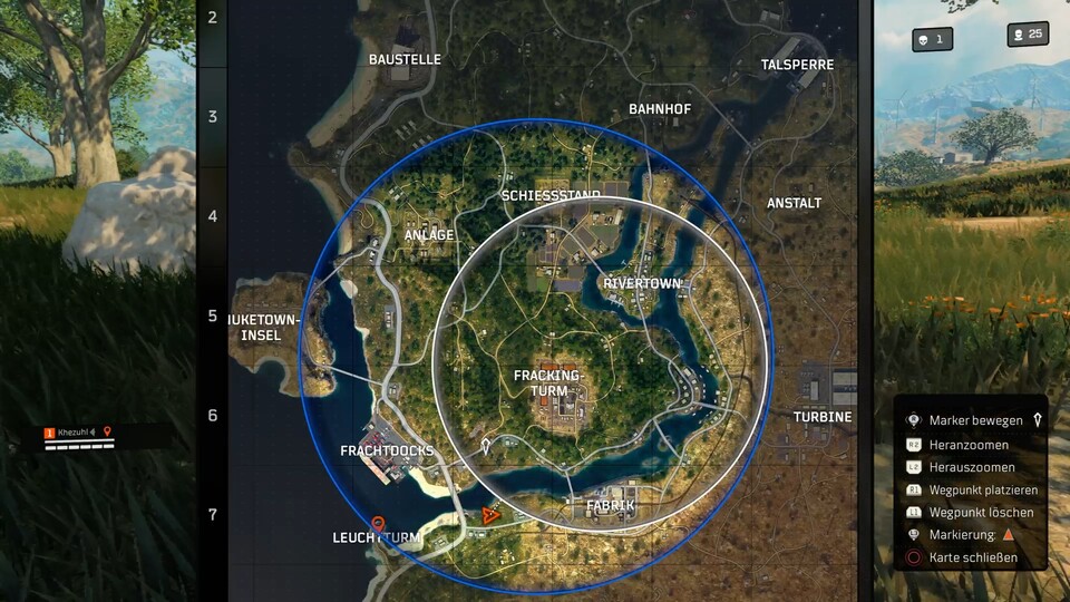 In Blackout wird die Map nach dem gewohnten Battle Royale-Prinzip immer kleiner, was gen Ende für spannende Gefechte sorgt.