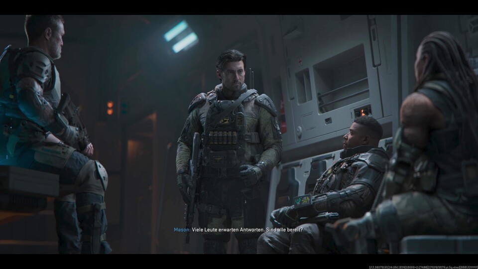 Das Specter 1-Team von links nach rechts: Mike Harper, David Mason, Eric Samuels und Leilana 5050 Tupuola.