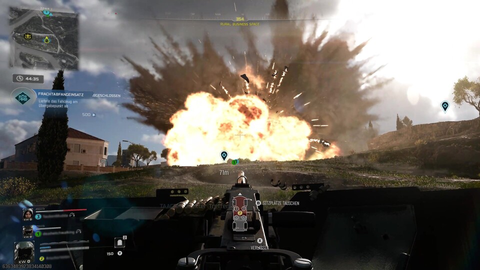 Hier hatten mein Trupp und ich das Ziel, einen Vtol-Flieger abzuschießen. Was erreicht wurde, wie man sieht.