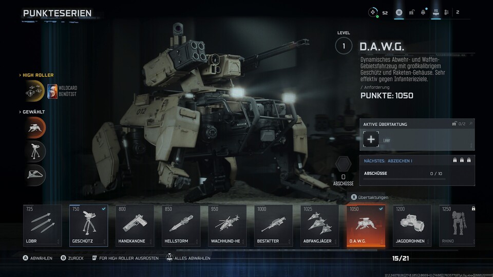 Den D.A.W.G. hat jeder gern auf der eigenen Seite. Als Gegner ist der Robo-Hund sehr gefährlich.