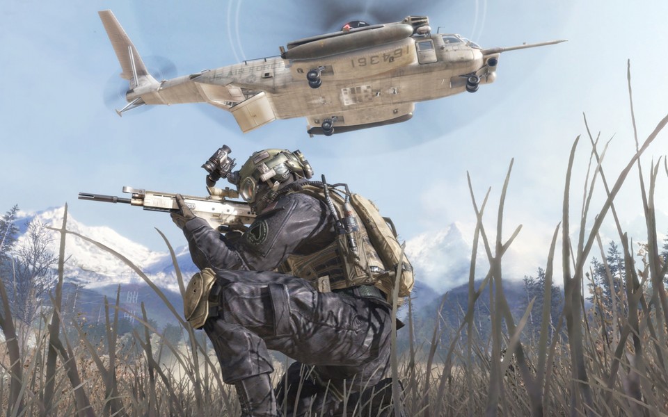 Call of Duty: Modern Warfare 2: Während des Kampfes solltet ihr immer auf Transporthubschrauber achten, die wertvollen Nachschub abwerfen.