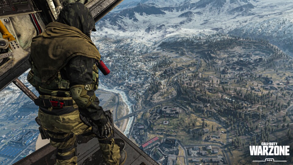 Call of Duty: Warzone zeigt seine riesige Map von oben.
