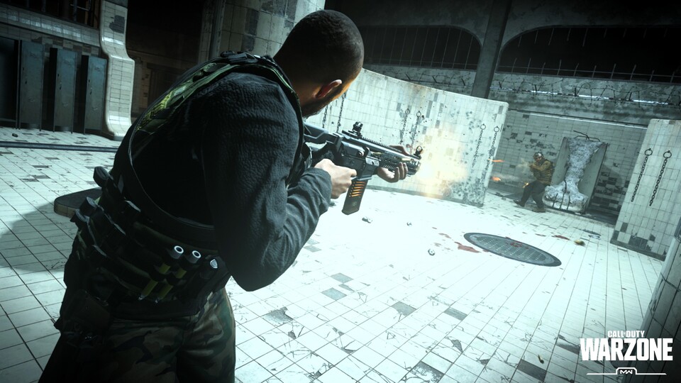 Call of Duty: Warzone lässt euch im Gulag jetzt auch mit Mid-Range-Waffen wie SMGs und Assault Rifles gegeneinander antreten.