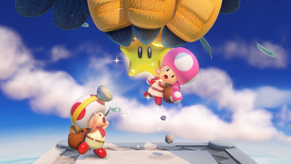 Nachdem Toadette während der Schatzsuche entführt wird, muss Captain Toad zu einem großen Abenteuer aufbrechen.