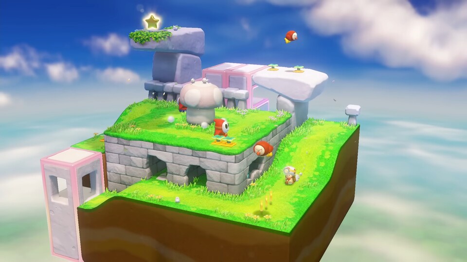 Die 3D-Level von Captain Toad: Treasure Tracker müsst ihr oftmals drehen, um auf die richtige Lösung der Rätsel zu kommen.