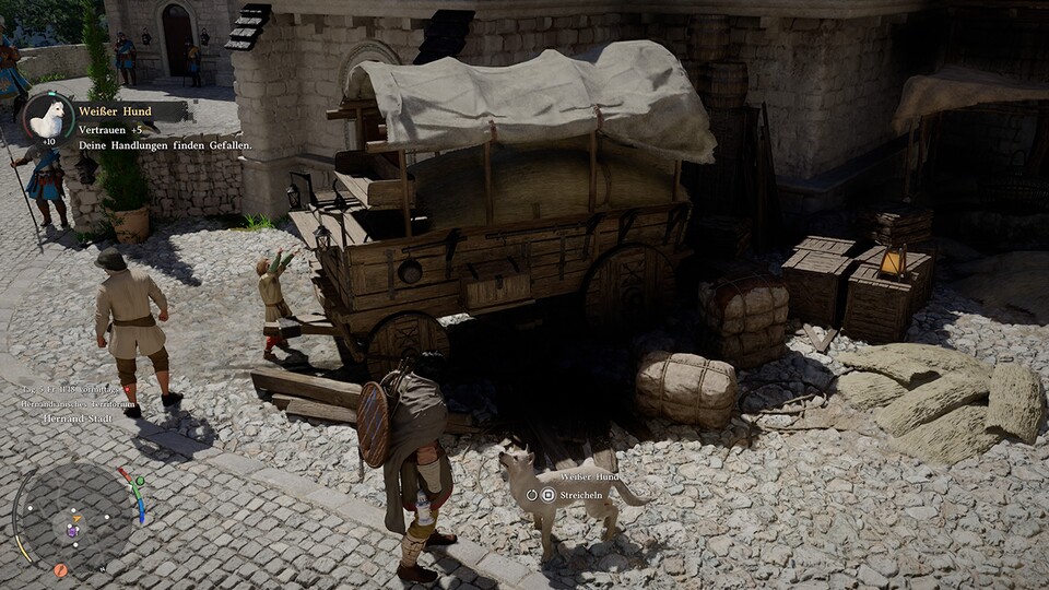 Mit Streicheln könnt ihr gratis das Vertrauen steigern. Allerdings geht das nur fünfmal pro Tag.