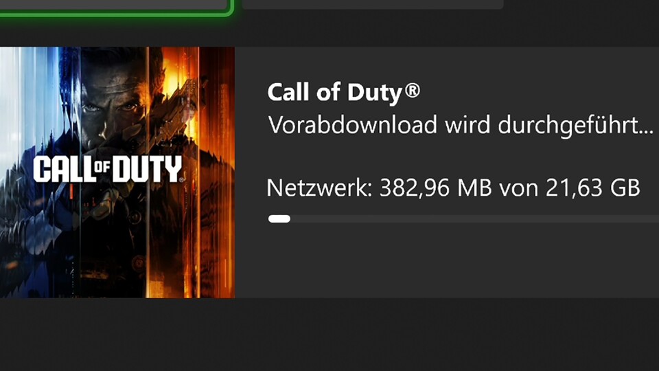 Meine Xbox lädt die erforderlichen Update-Dateien bereits.