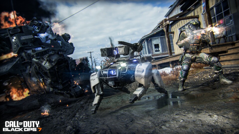 Die Scorestreaks reichen diesmal von kleinen Mecha-Hunden bis zu riesigen Mechs.